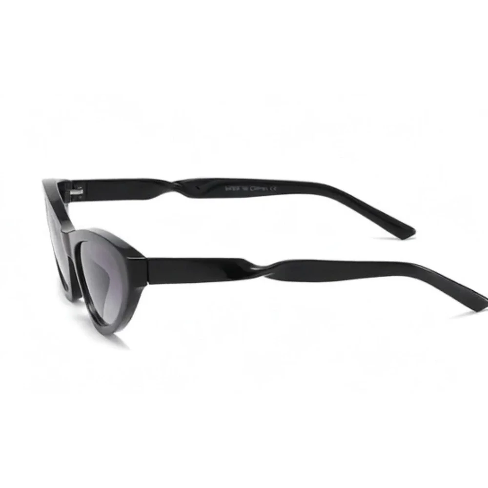 Womens Black Cat Eye Sunglasses Streetwear Hip Hop Modern Retro Sun Glasses New